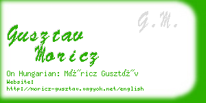 gusztav moricz business card